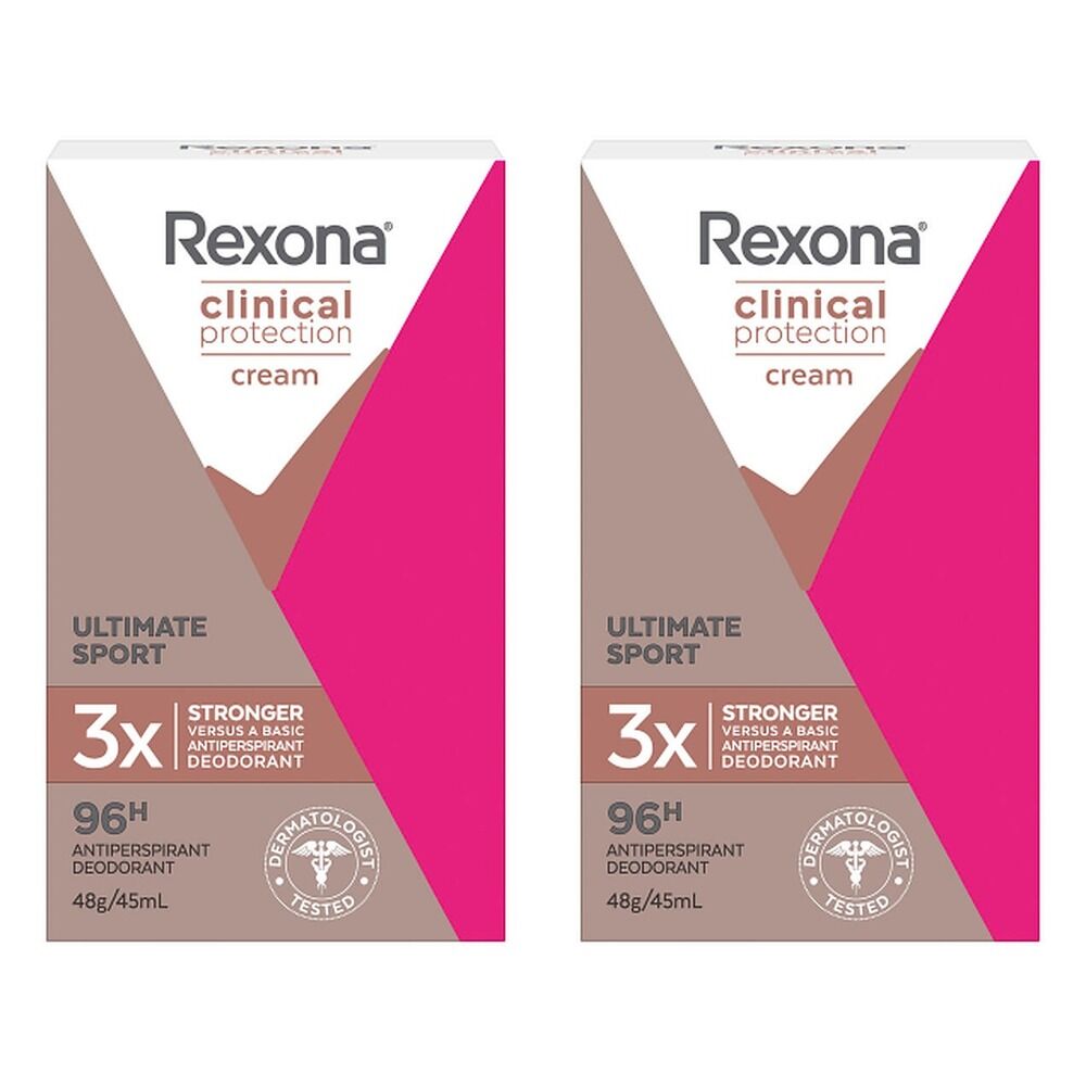 Rexona Clinical Protection Cream Ultimate Sport Antiperspirant Pack of 2