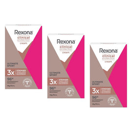 Rexona Clinical Protection Cream Ultimate Sport Antiperspirant Pack of 3