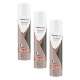 Rexona Clinical Protection Invisible Antiperspirant Deodorant 180mL Pack of 3