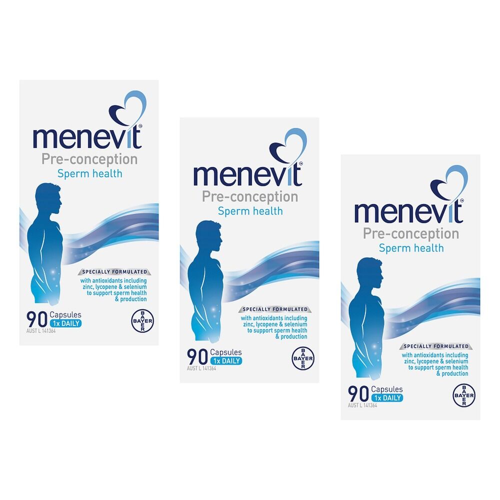 Menevit Pre-Conception Sperm Health 90 Capsules Pack of 3