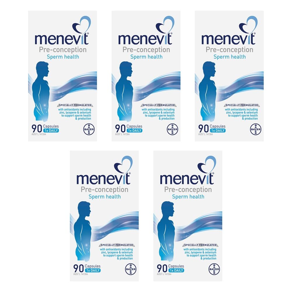Menevit Pre-Conception Sperm Health 90 Capsules Pack of 5