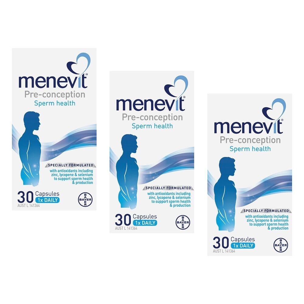 Menevit Pre-Conception Sperm Health 30 Capsules Pack of 3
