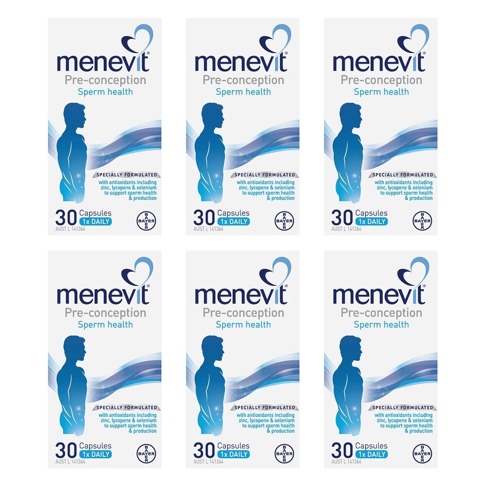 Menevit Pre-Conception Sperm Health 30 Capsules Pack of 6