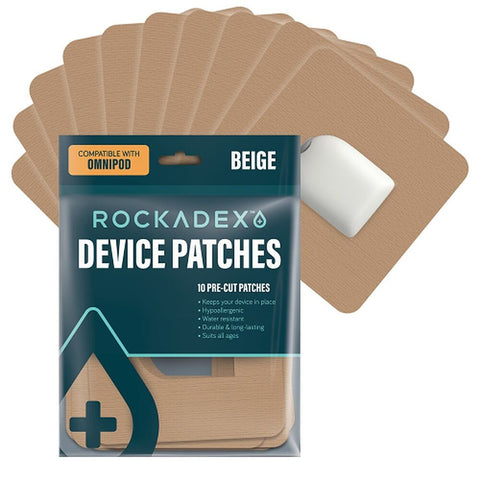 Rockadex Omnipod Patches Beige 10 Pack