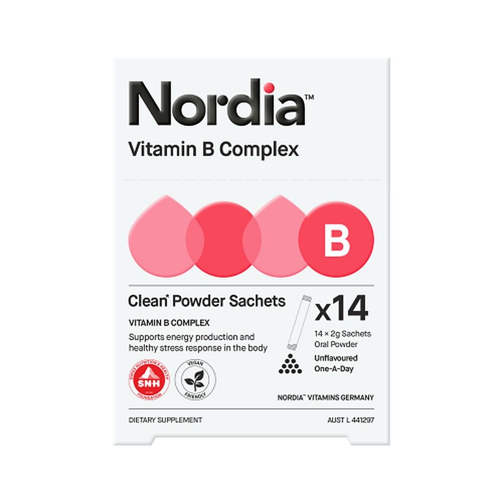 Nordia Vitamin B Complex Clean Unflavoured Powder 2g Sachets