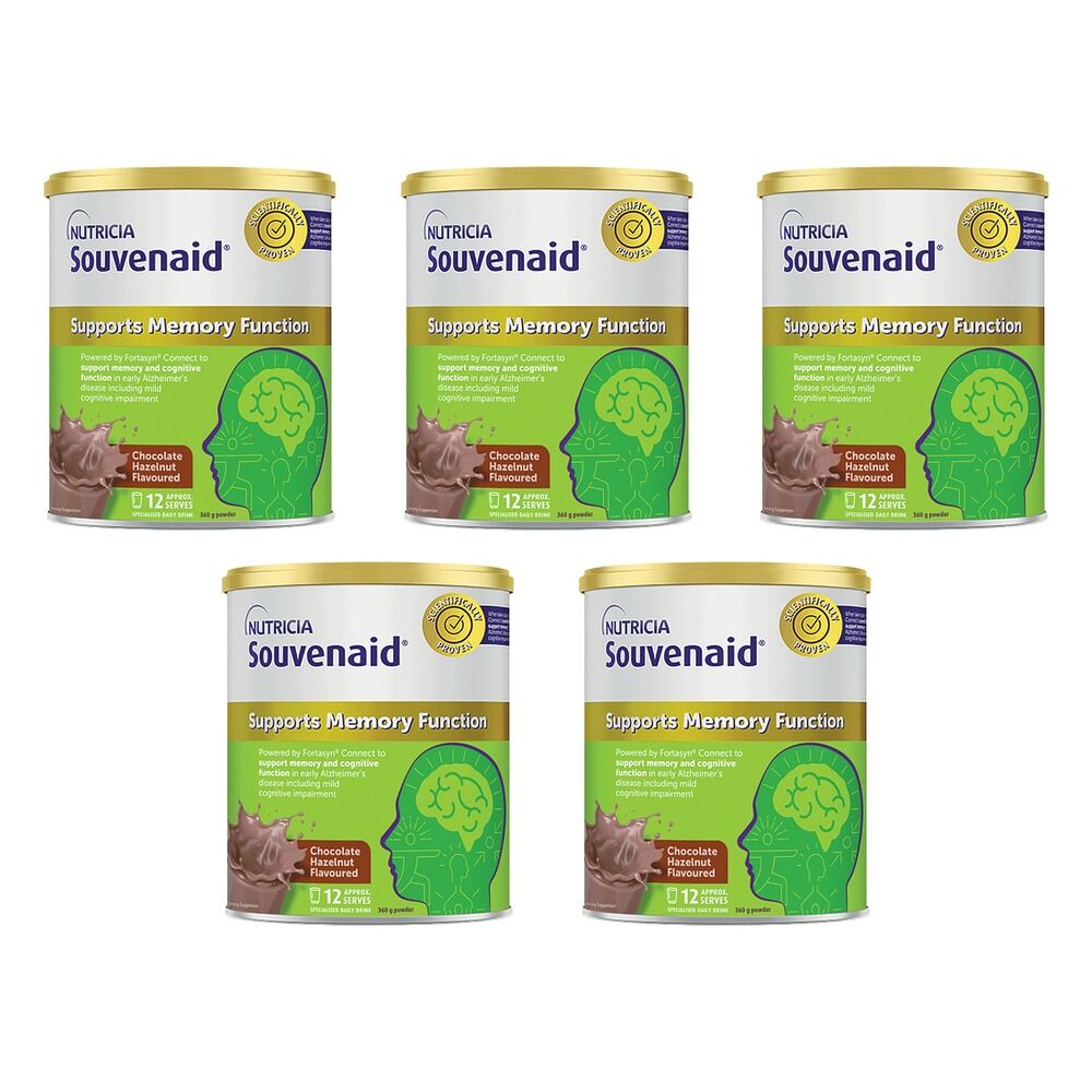 Souvenaid Chocolate Hazelnut 360g Pack of 5