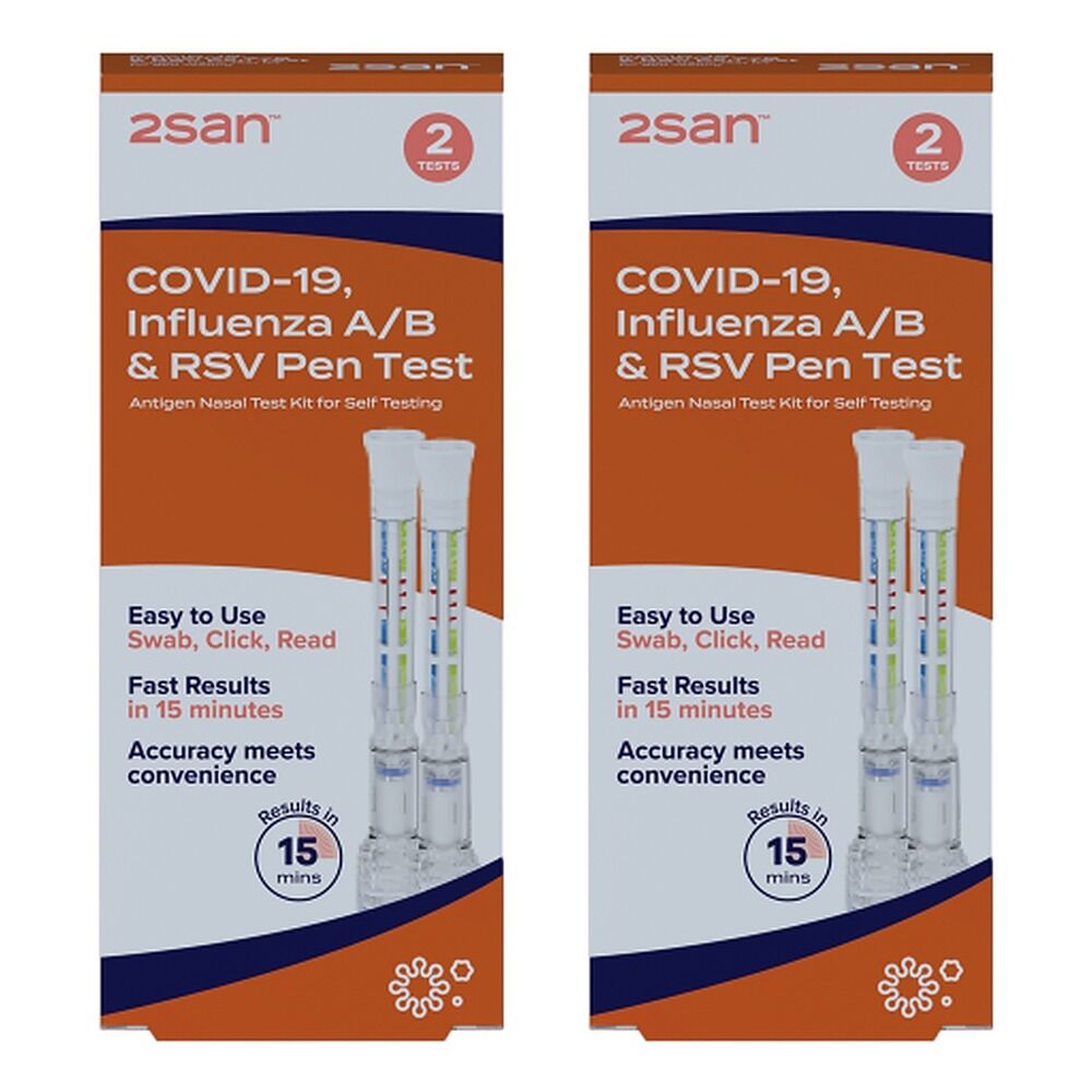 2San Covid-19/Influenza/RSV Pen Test 2 Pack Bundle of 2