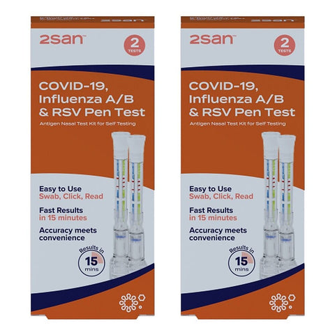 2San Covid-19/Influenza/RSV Pen Test 2 Pack Bundle of 2