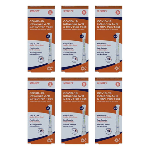 2San Covid-19/Influenza/RSV Pen Test 5 Pack Bundle of 6
