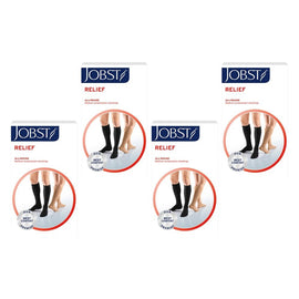 JOBST Relief Knee High Closed Toe Large Black 15-20mmHg Pack of 4