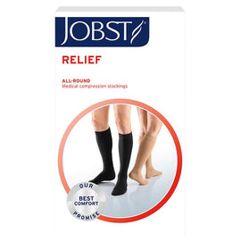 JOBST Relief Knee High Closed Toe XLarge Black 15-20mmHg