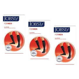 Jobst Men Knee High Medium Black 15-20mmHg Pack of 3
