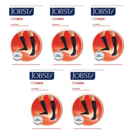 Jobst Men Knee High Medium Black 15-20mmHg Pack of 5