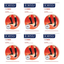 Jobst Men Knee High Medium Black 15-20mmHg Pack of 6