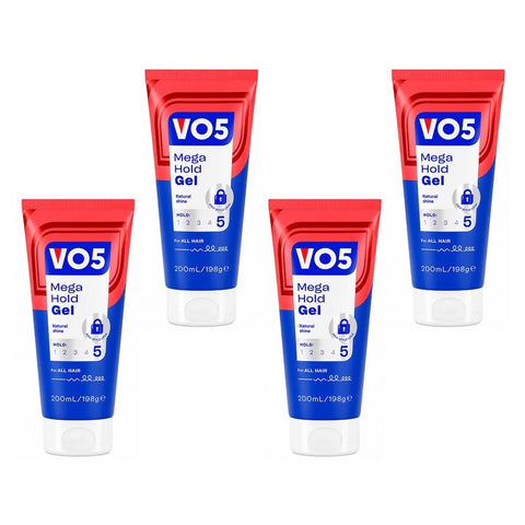 VO5 Mega Hold Gel Tube 200mL Pack of 4