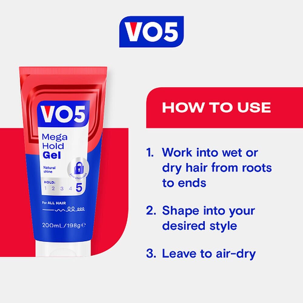VO5 Mega Hold Gel Tube 200mL