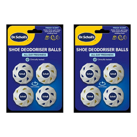 Scholl Shoe Deodoriser Balls 4 Pack Bundle of 2