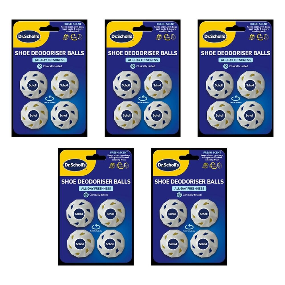 Scholl Shoe Deodoriser Balls 4 Pack Bundle of 5