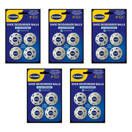 Scholl Shoe Deodoriser Balls 4 Pack Bundle of 5