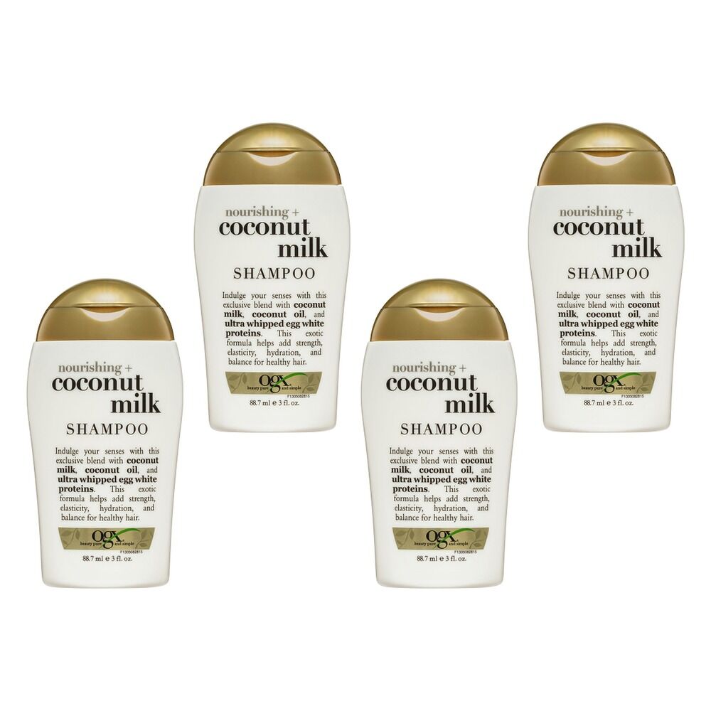 OGX Nourishing+ Coconut Milk Shampoo for Dry Hair 88.7mL Pack of 4