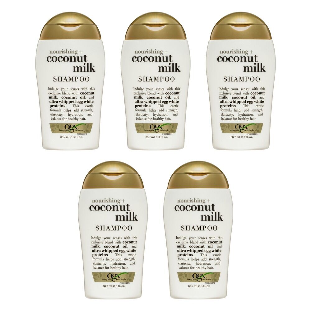 OGX Nourishing+ Coconut Milk Shampoo for Dry Hair 88.7mL Pack of 5