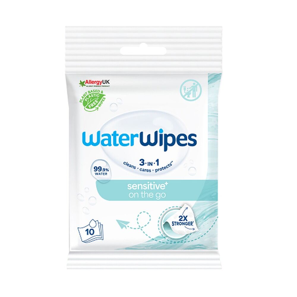 WaterWipes On The Go Sensitive Wipes 10 Pack x 10