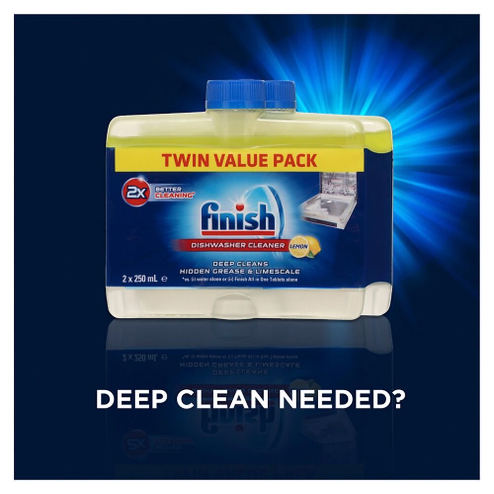 Finish Dishwasher Deep Cleaner Twin Pack Lemon 2 Pack x 250mL