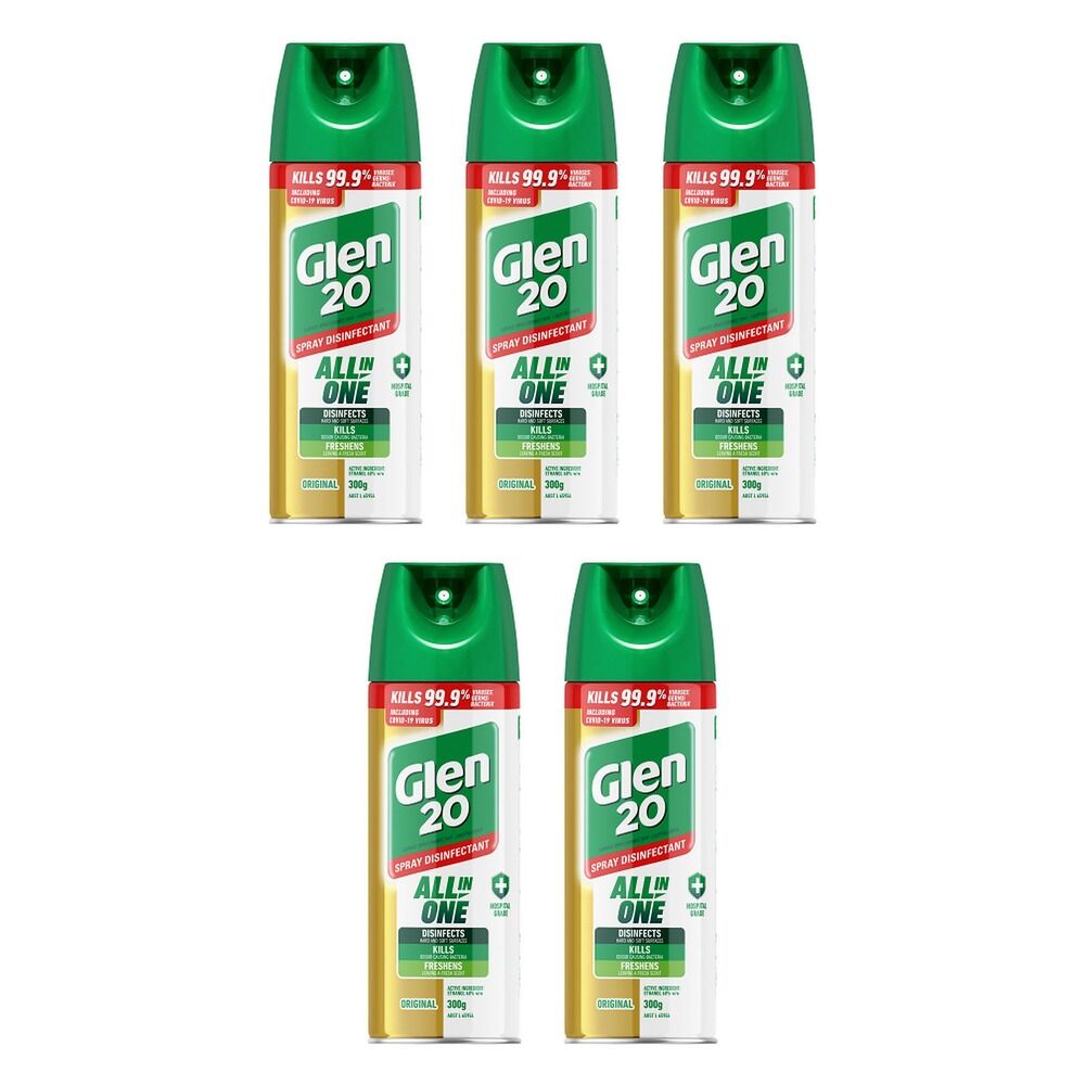Glen 20 Spray Disinfectant All-In-One Original 300g Pack of 5