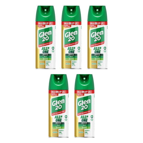 Glen 20 Spray Disinfectant All-In-One Original 300g Pack of 5