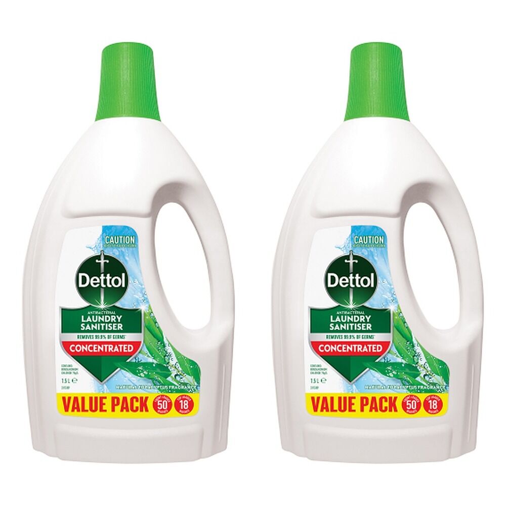 Dettol Concentrated Antibacterial Laundry Sanitiser Natural Pack of 2
