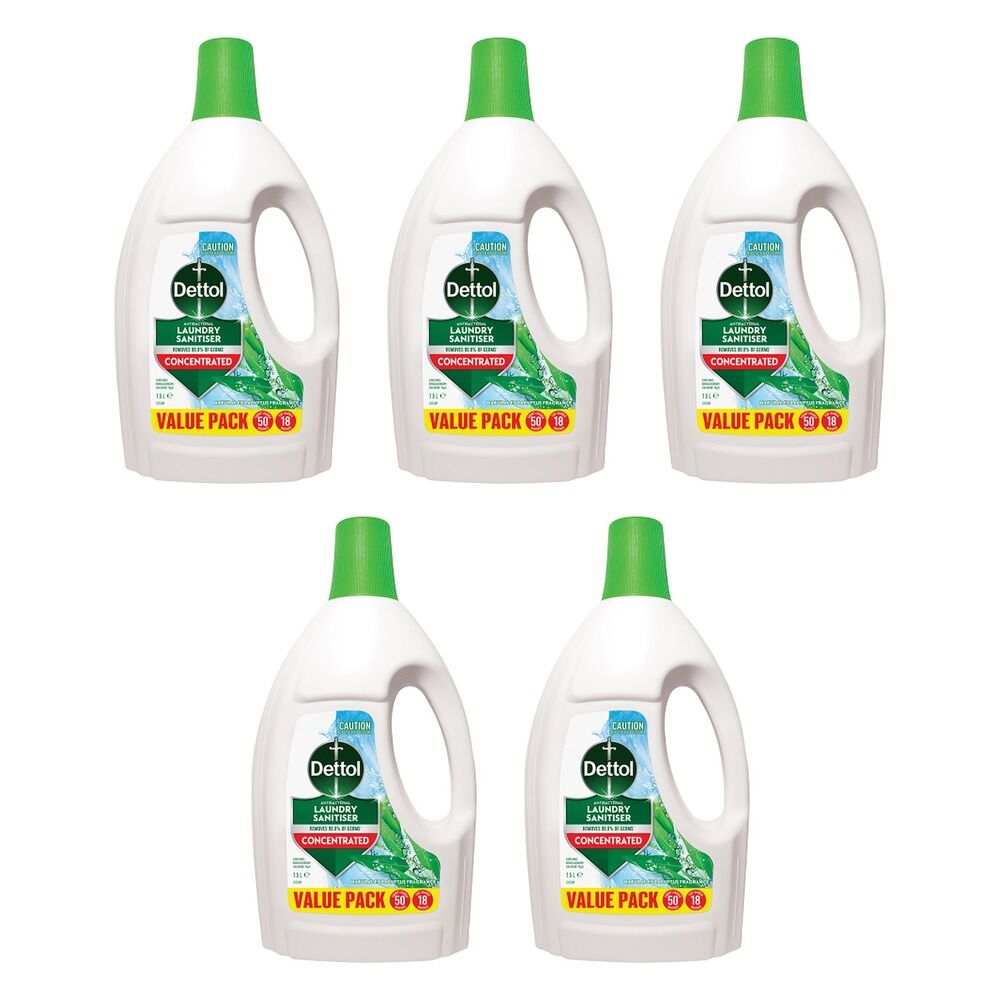 Dettol Concentrated Antibacterial Laundry Sanitiser Natural Pack of 5