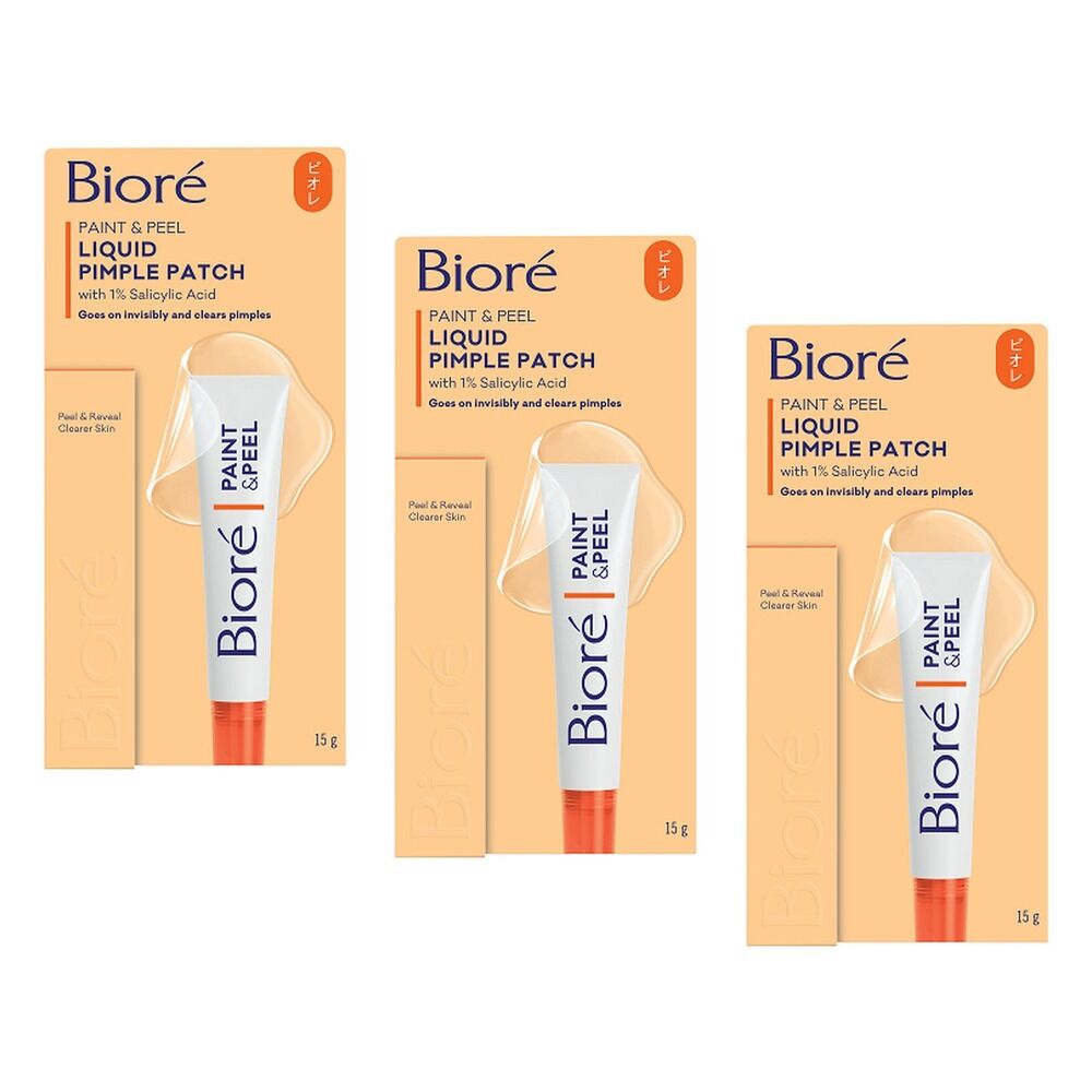 Biore Paint & Peel Liquid Pimple Patch 15g Pack of 3