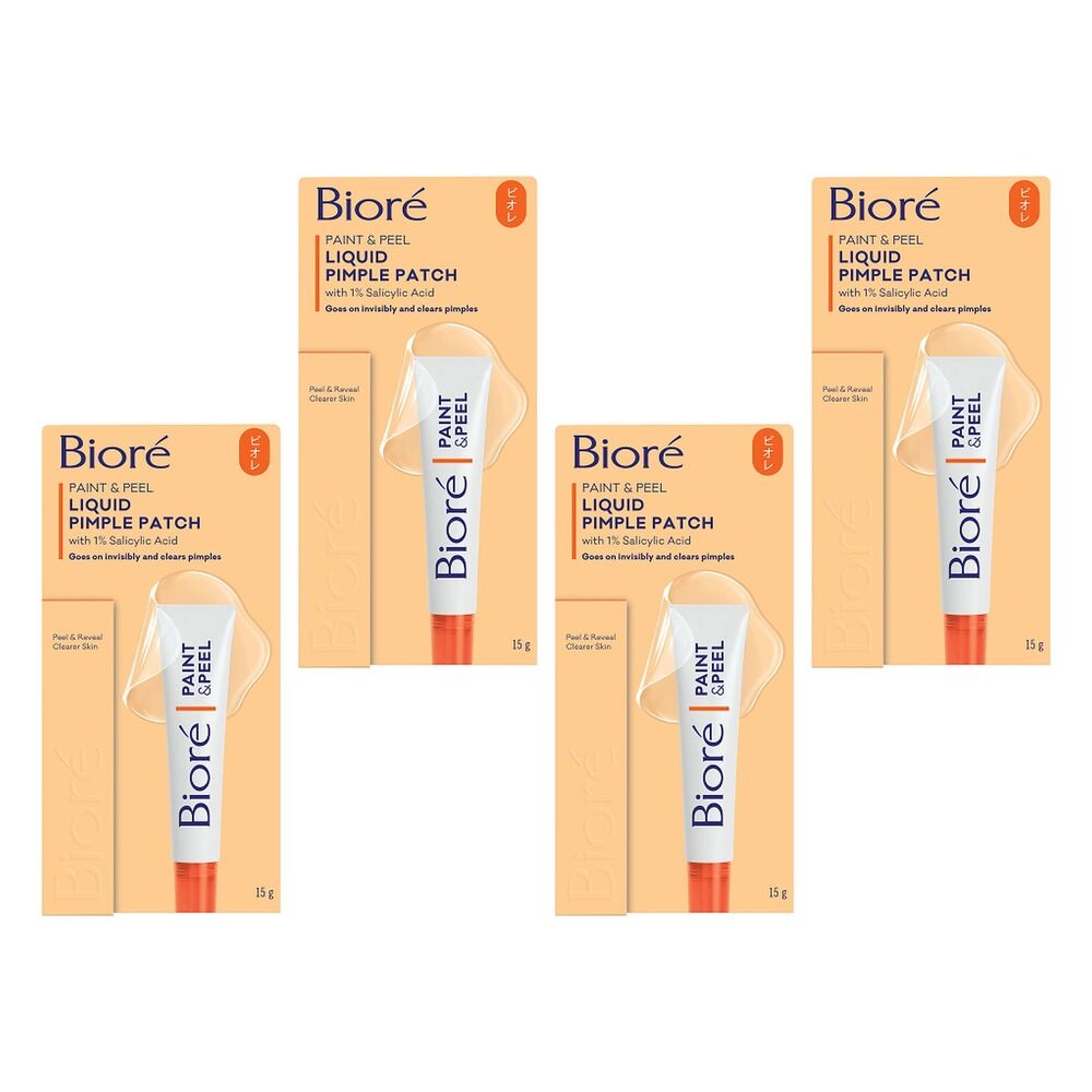 Biore Paint & Peel Liquid Pimple Patch 15g Pack of 4