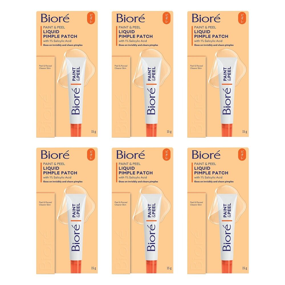Biore Paint & Peel Liquid Pimple Patch 15g Pack of 6