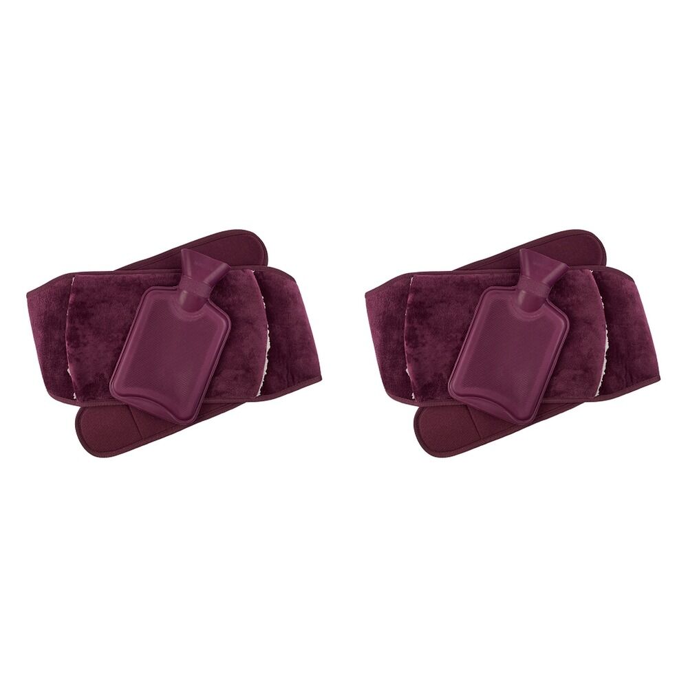 Body Warmers Luxe Body Wrap Hot Water Bottle & Cover Maroon or Pack of 2