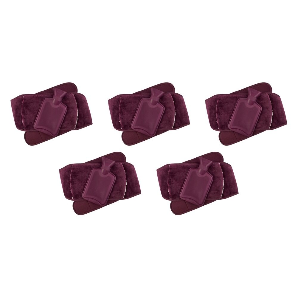 Body Warmers Luxe Body Wrap Hot Water Bottle & Cover Maroon or Pack of 5