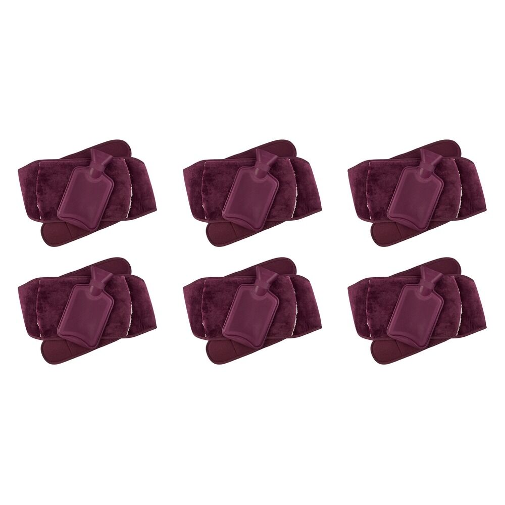 Body Warmers Luxe Body Wrap Hot Water Bottle & Cover Maroon or Pack of 6