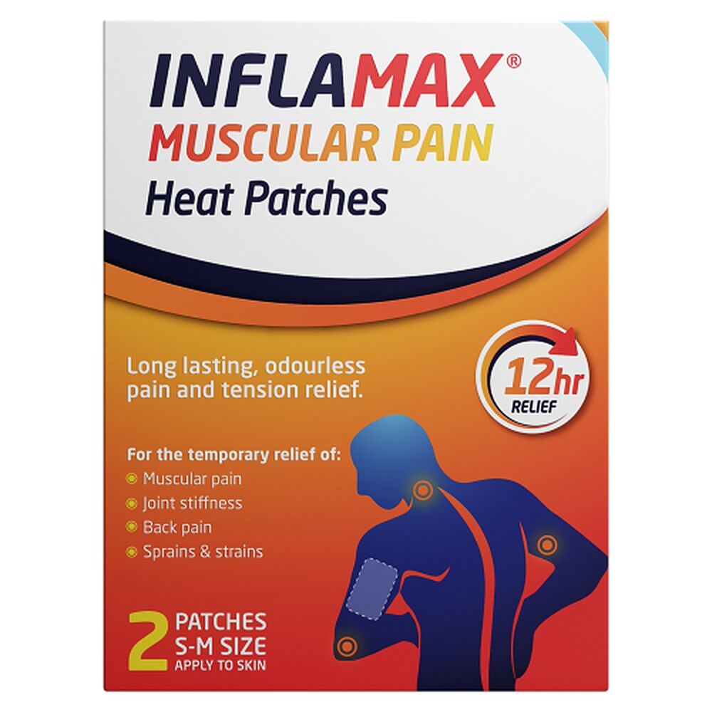 Inflamax Muscular Pain Heat Patches S-M 2 Pack