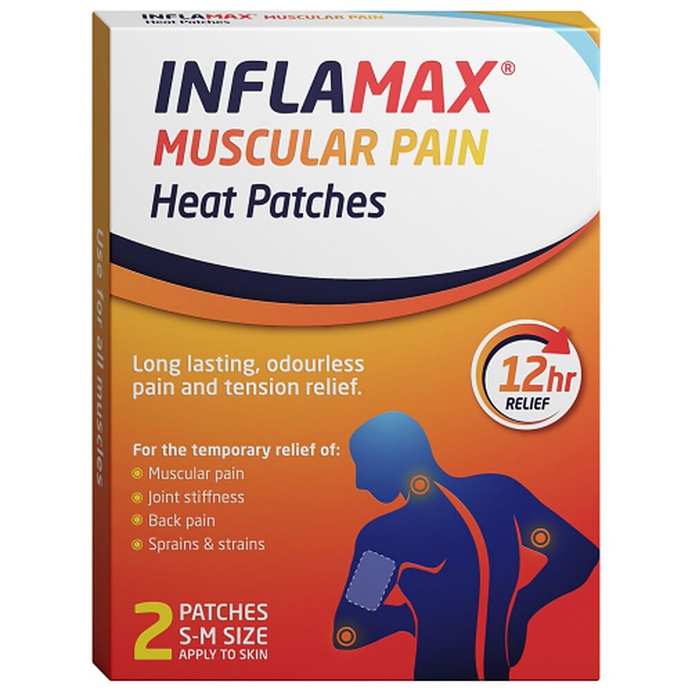 Inflamax Muscular Pain Heat Patches S-M 2 Pack