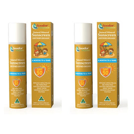 SOODOX Natural Mineral Sunscreen 6 Months to 6 Years SPF50 100g Pack of 2