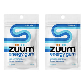 Zuum Energy Gum Cool Mint 10 Pieces x 16 Bundle of 2
