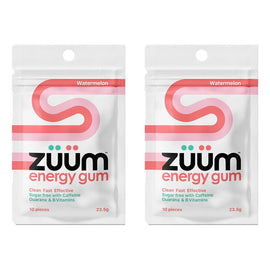 Zuum Energy Gum Watermelon 10 Pieces x 16 Bundle of 2
