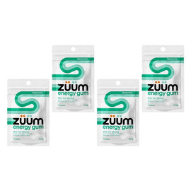 Zuum Energy Gum Spearmint 10 Pieces x 16 Bundle of 4