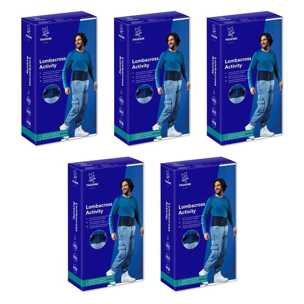 Thuasne Lombacross Activity Back Support Belt Size 4 Pack of 5