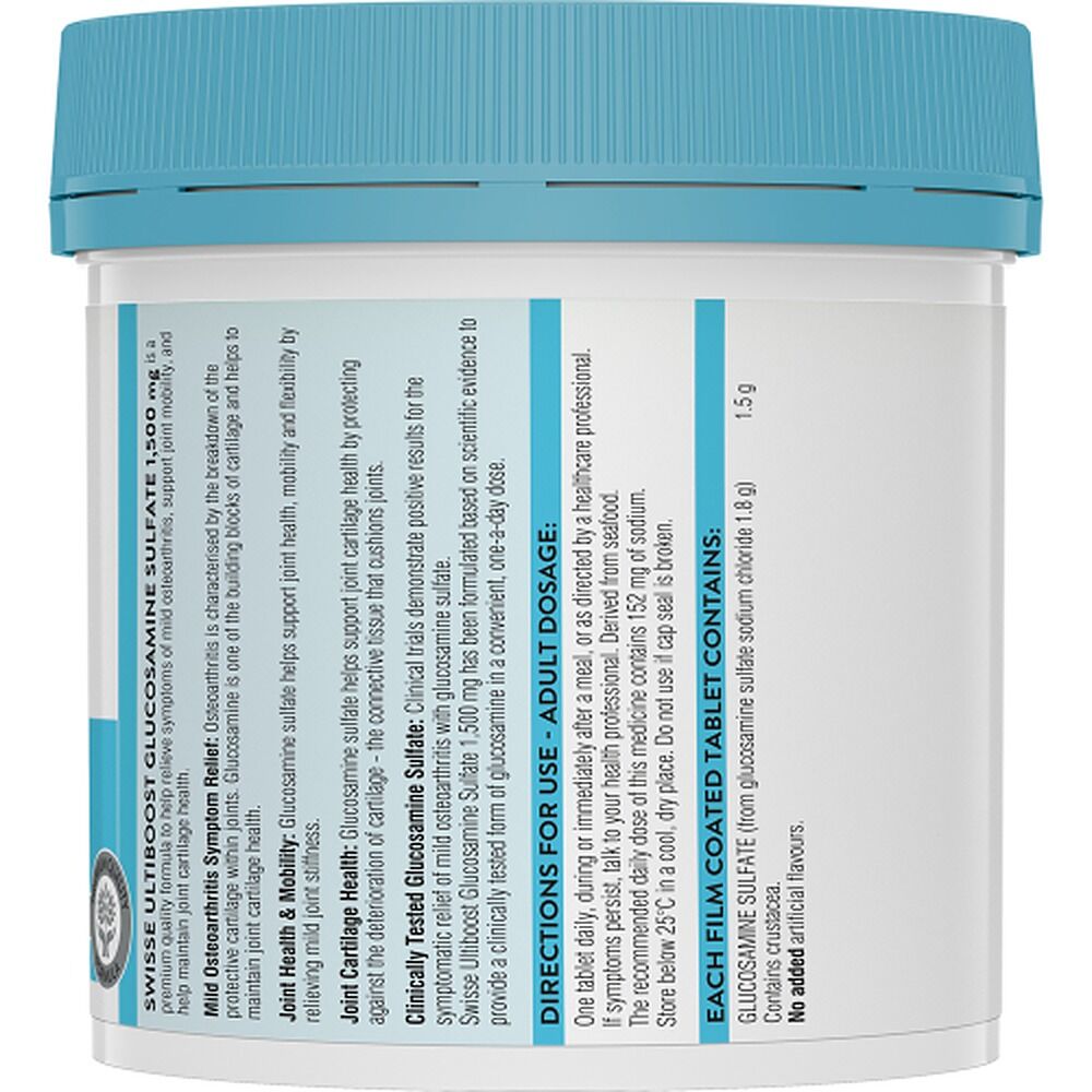 Swisse Glucosamine Sulfate 1,500mg 180 Tablets