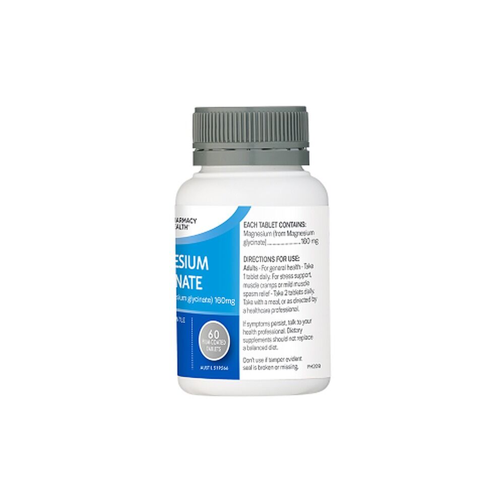 Pharmacy Health Magnesium Glycinate 60 Tablets