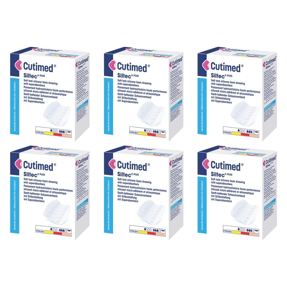 Cutimed Siltec Sterile Dressing 5cm x 6cm 10 Pack Bundle of 6