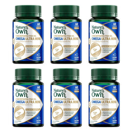 Nature's Own Concentrated Fish Oil Omega Ultra Mini 60 Capsules Pack of 6