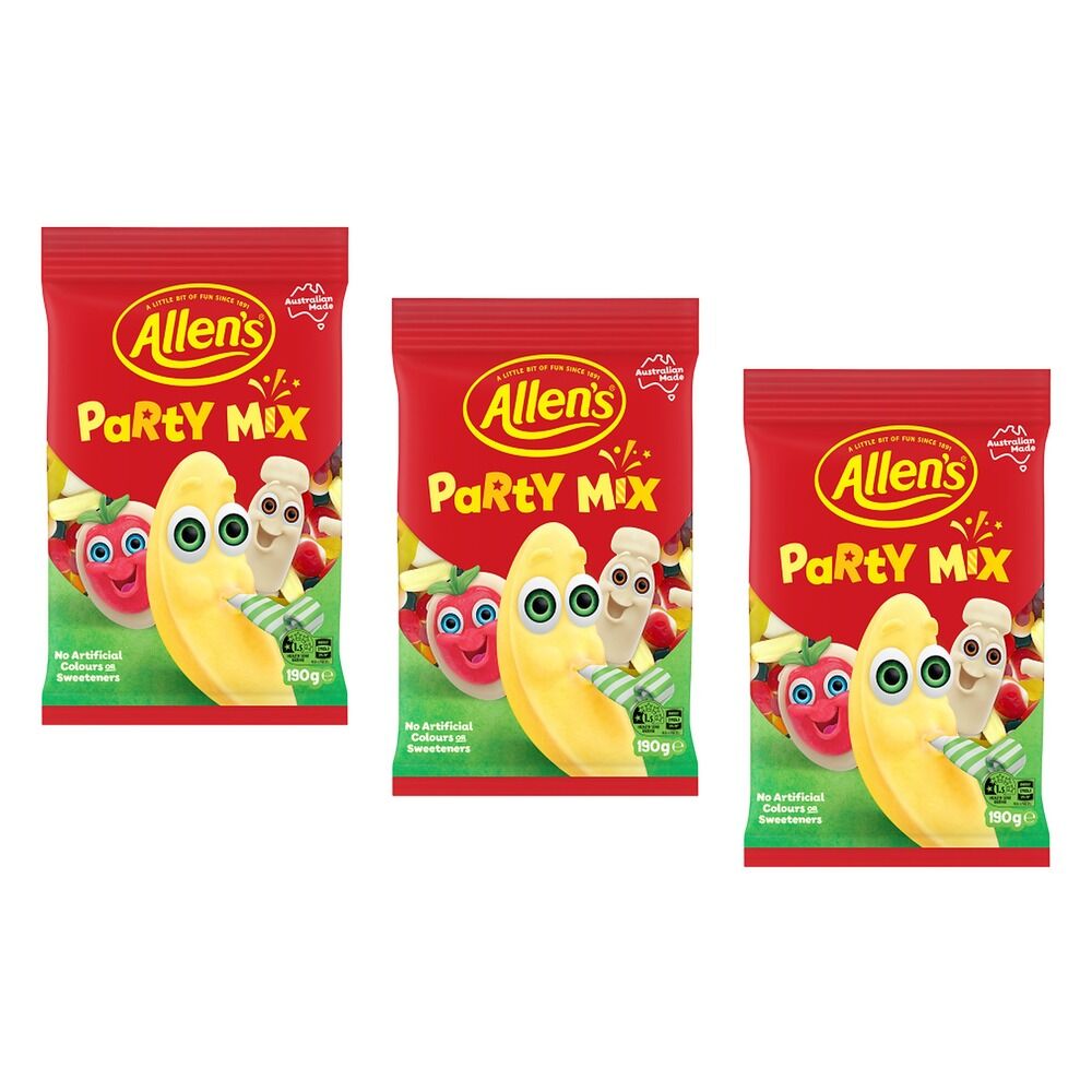 Allen's Party Mix 190g x 12 Bundle of 3