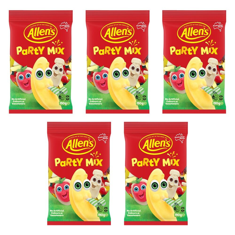 Allen's Party Mix 190g x 12 Bundle of 5